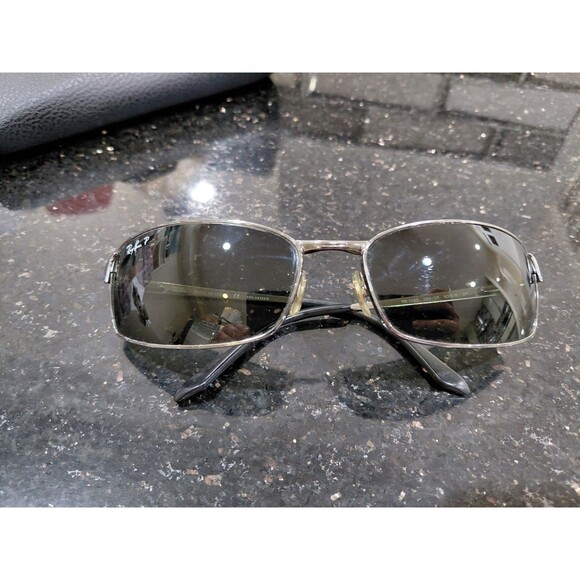 Ray Ban RB 3269 Polarized 004/58 63-18  3P Black Metallic Unisex - Picture 3 of 16
